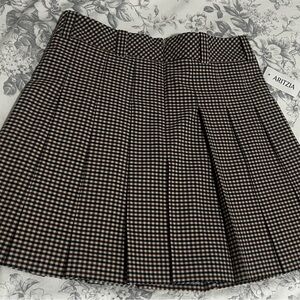 Aritzia Sunday Best Brown Pleated Mini Skirt
